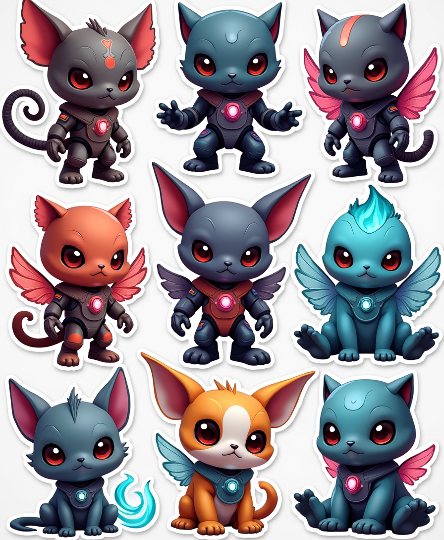 Cartoon Characters & Mascots - Sticker Sheet v27